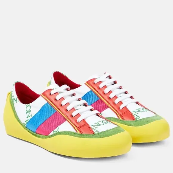 JW Anderson LaceUp Bubble Sneaker Suede Yellow-Canvas, New, Size 39